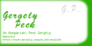 gergely peck business card